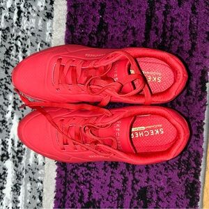 For DREUWRIGHT Skechers Red Sneakers